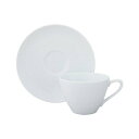 Noritake ノリタケ リズモホワイト ティーカップ＆ソーサー T5389L/1610 白い食器 紅茶 ハーブ