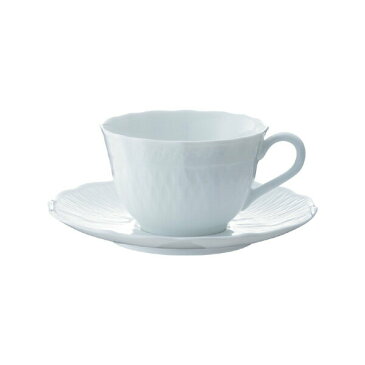 Noritake(ノリタケ) シェール ブラン ティーカップ＆ソーサー 94887C/1655 cher blanc 白い食器 エレガンス 紅茶