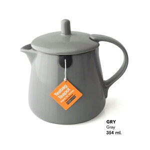 FOR LIFE ティーバッグティーポット Grey 354ml Teabag Teapot 最適の品質と機能 硬質陶器 茶器 紅茶 お茶 ハーブ シンプル おしゃれ