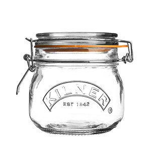 KILNER キルナ— ROUND CLIP TOP JAR 0.5L 密封保存容器 ガラス製 果実酒 ジャム ラウンドクリップトップジャー