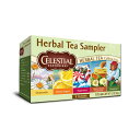 セレッシャル(Celestial Seasonings）ハーブティーサンプラー 18TB [ハーブティー カフェインフリー]カモミールやペパーミントを中心としたブレンドティーを含む、5種のハーブティーの詰め合わせです。色々味わってみたい方におすすめです。商品詳細 セット内容:　・カモミール　・レモンジンガ−　・ハーバルバニラカモミール　・ペパーミント　・スリーピータイム原材料名:【ペパーミント】ペパーミント（葉）、【ハニーバニラカモミール】カモミール（葉）、オレンジ（皮）、甘草（根）、チコリ（根）、レモングラス（葉）、香料(大豆由来)、【レモンジンガー】ハイビスカス（花）、ローズヒップ（実）、チコリ（根）、オレンジ（皮）、レモングラス（葉）、レモン（皮・実）、香料(大豆由来)・クエン酸、【スリーピータイム】カモミール（花）、スペアミント（葉）、レモングラス（葉）、ティリア（花）、ブラックベリー（葉）、オレンジ・ホーソンベリー（実）、バラ（つぼみ）、【カモミール】カモミール（花）サイズ:箱/137x79x64mm内容:5種 計18袋(30g)　