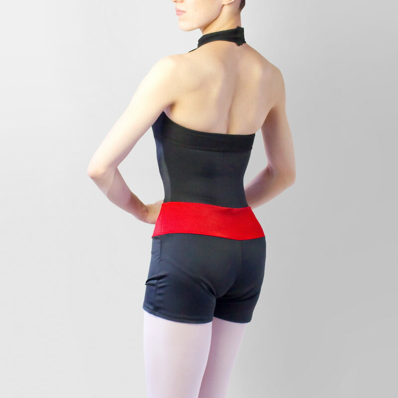 (子供XL〜大人サイズ) スタイリッシュコレクション ホルターネックレオタードC02【日本製 バレエ 新体操 社交ダンス かっこいい ジュニア 動きやすい シンプル 白 黒 ホワイト ブラック 練習着 無地 レッスンウエア 初心者 アンジュ ange コットン 綿】