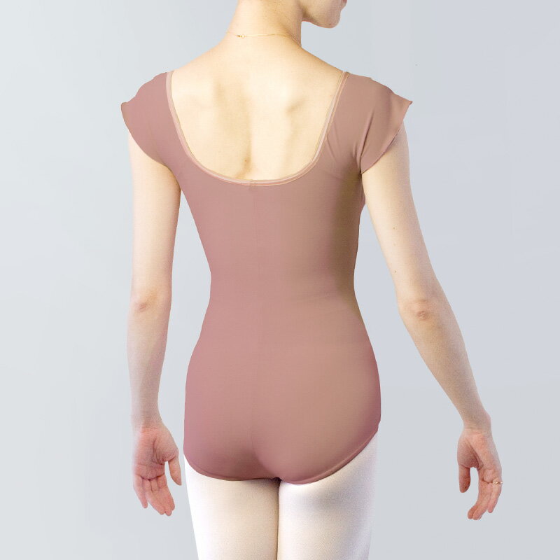 (子供XS〜Lサイズ) エンジェルコレクション フレンチスリーブレオタードC02【日本製 バレエ 可愛い 動きやすい 白 黒 ホワイト ブラック ピンク 練習着 無地 レッスンウエア 初心者 キッズ アンジュ ange コットン 綿】