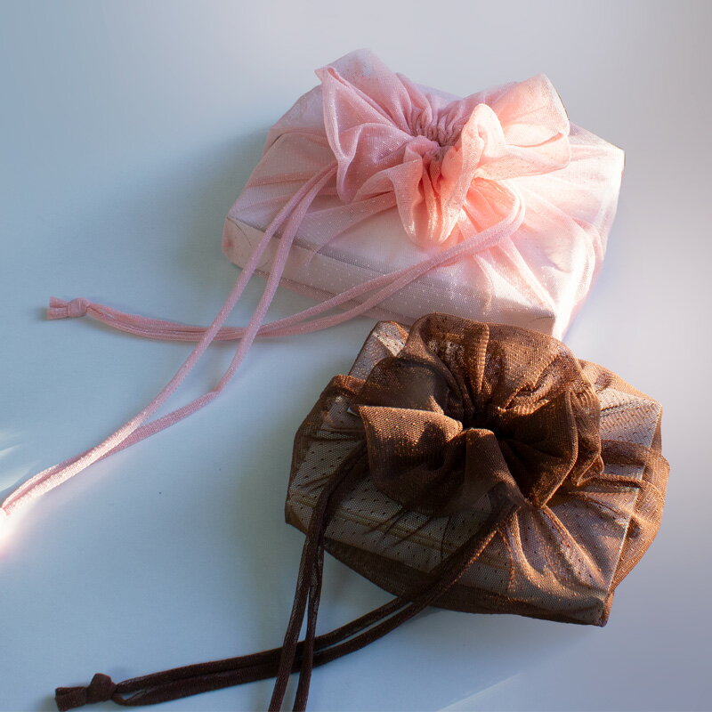 マチ付きポーチ 日本製 ドット 水玉 レース 金糸 花柄 小物入れ シューズ入れ ホワイト ブラック 白 黒 ピンク ブルー ネイビー アンジュ ange