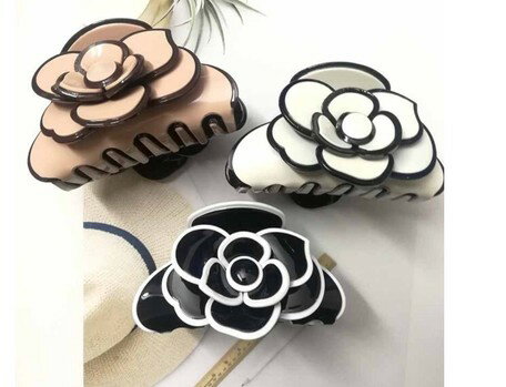 カメリア 椿の花 バラ 薔薇 camellia coco フラワー ラインストーン 真珠 ヘアクリップ ピン