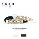 GROWING RICH 【アクセサリー ベルト】フラワービジューフックシャーリング細ベルト 再入荷しました！！