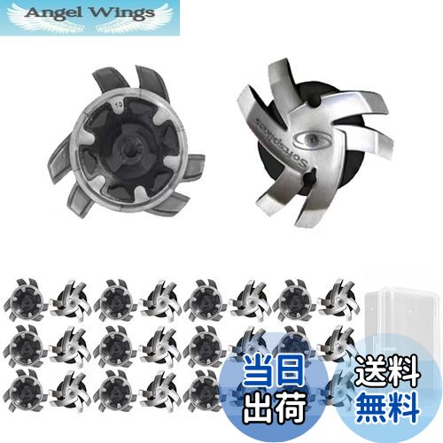 【送料無料】QuickYen フットジョイ スパイク鋲 交換 24個セット スパイク ゴルフ 鋲 交換用スパイク鋲 ゴルフシューズ靴鋲 滑り止め 簡単脱着 収納ボックス付属 (グレー) [並行輸入品]