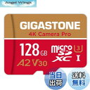 【送料無料】【 】GIGASTONE マイクロSDカード 128GB A2 V30 Ultra HD 4K ビデオ録画 Gopro アクションカメラ スポーツカメラ 高速4Kゲーム 動作確認済 100MB/s マイクロ SDXC UHS-I U3 Class 10 SD変換アダプタ付き Nintendo Switch