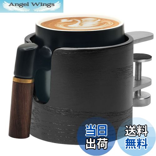 【送料無料】FTBOL 飲み物ホルダー 【スペース節約】 カップホルダー 卓上 ドリンクホルダー デスク 木..