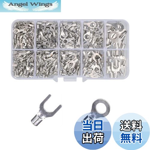 【送料無料】MEDUSHASHA 端子セット O型 U型端子 10サイズ 圧着端子 銅素材 電線接続用 配線組み合わせ..