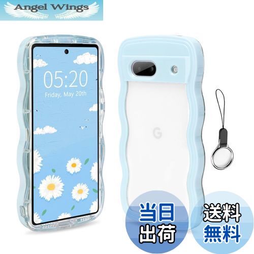 【送料無料】HILEGENER Google Pixel 8A かわいい ケース 波状フレーム うねうね 耐衝撃 グーグル ピクセル8A 6.1インチ用滑り止め スマホケースウェーブ デザイン 手にフィット スマホカバー 韓国 可愛い 女性用 女子向け クリア ソフト TPUカバー 波状エッジ ソフトシェル