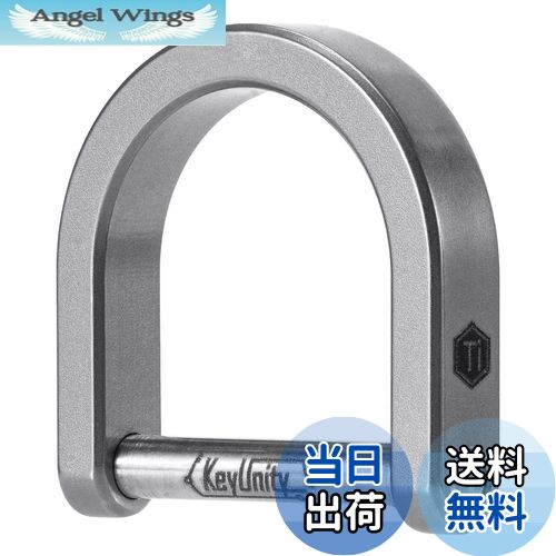 【送料無料】[KeyUnity] KA17チタンキーリング Dリングキーホルダー 軽量 Dタイプ 車のカギ DIYキー収..