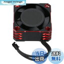 【送料無料】RC冷却ファン アルミニウム32000RPM 25x25MMリモートコントロールビークル放熱ファン RC電子スピードコントローラー1/10 1/8 1/12スケールRCカー用の強力な金属ファン 小型軽量 取り付けと取り外しが簡単 完璧な放熱効果(ブラックレッド)