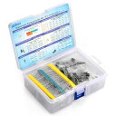 【送料無料】OSOYOO(オソヨー) 電子工作基本部品セット LED 5色 合計100PCS 金属皮膜抵抗器 30種類 合計600本 電解コンデンサ 12種類 ...