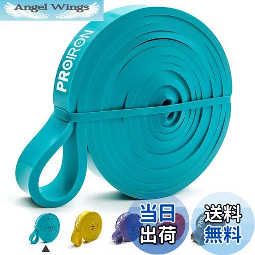 【送料無料】PROIRON レジスタンスバンド 抵抗バンド トレーニングバンド 天然ラテックス製 緑 (6.7-13..