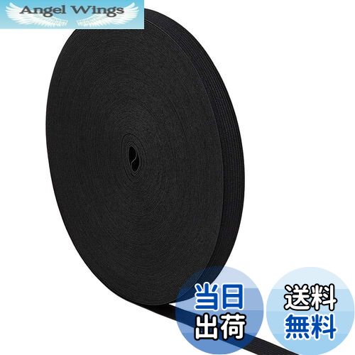 【送料無料】BENECREAT 全長30m幅15mm黒色平ゴム 織ゴム 強力 服 スーツケースベルト 手帳ベルト 交換..