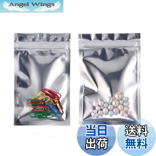 【送料無料】100枚入 透明 アルミ箔 アルミ袋 チャック付き ビニール袋 ミニ 保存袋 長期保存 保存用バッグ ジッパー付きビニール袋 防水 防湿防カビ 真空パック 袋 小 収納袋 (6X10cm)