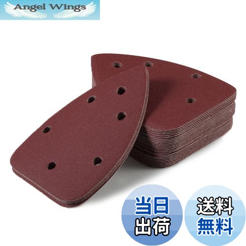 【送料無料】LEONTOOL ミニデルタサンダー用 サンドペーパー 30枚 #240 140mm 6穴 サンディングペーパー サンディングディスク サンディングパット トライアングル サンディングシート 三角形 マジック式 紙やすり ヤスリ 電動サンダー用ペーパー ランダムサンダー用 木工用