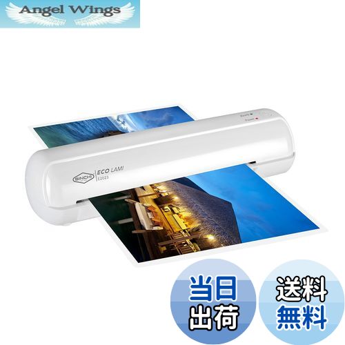 【送料無料】SINCHI 高性能ラミネーター A4対応 75-100μm（薄紙・厚紙対応）名刺・写真・はがき対応｜初心者でも簡単操作｜詰まり防止レバー搭載・ヒーターオートオフ機能・省スペース｜家庭・オフィス・学校用