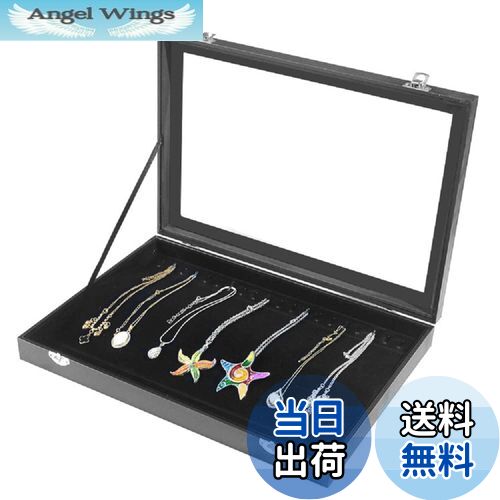 【送料無料】siawadeky ジュエリーボックス 20本 大容量 透明 PUレザー ネックレスケース 宝石箱 ディ..