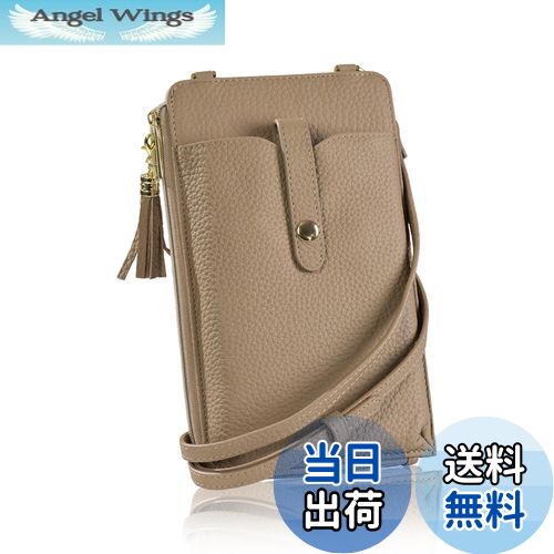 【送料無料】RIMARUHE お財布ショルダー スマホポーチ レディース 【安見えしない本革製xこれ1つでお出..