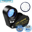 【送料無料】イルミネーションジュエラーズルーペ拡大鏡、折りたたみ式ジュエリー拡大鏡、6つのLED&UVライト付き、ヘイスティングストリプレットルーペ10倍、宝石、ジュエリー、コイン、切手など用