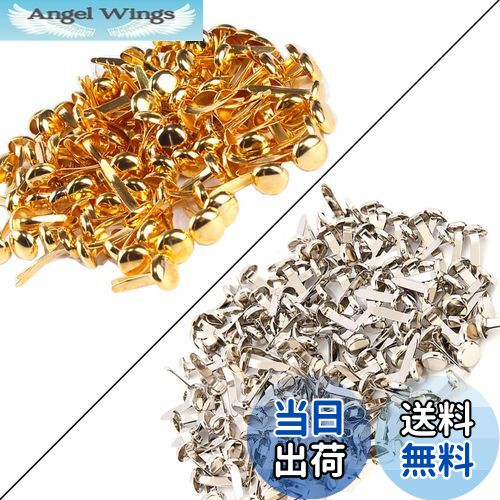 【送料無料】割りピン 割りピン工作（金色+銀色各100個） ットわりぴん 割鋲 画鋲 鉄製 固定用 DIY ア..