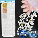 【送料無料】Coollooda ネイルパーツ 花 ネイルアート 立体 お花 ブリオン 半円パール ジュエリーパーツ ネイルデコパーツ ビーズ フラワー パーツ ホワイト 金属粒 3Dネイルアートデコレーション