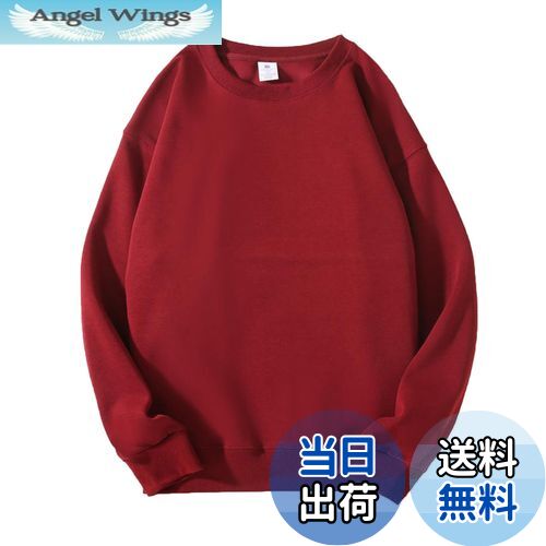 【送料無料】[Blostirno] トレーナー レディース 大きいサイズ スウェットシャツ レディース 長袖 スポーツウェア クルーネック 無地 春秋冬(JP0114W-3XL)