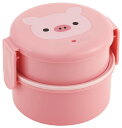 【送料無料】スケーター(Skater) 弁当箱 Pompon's ブタ 500ml 2段 丸型 抗菌 日本製 ONWR1AG-A