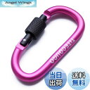 【送料無料】TITECOUGO アウトドア カラビナ おしゃれ 登山 小型 アルミ Dフック 頑丈 ネジロック バンジーコード ブランコ hammocks テン...
