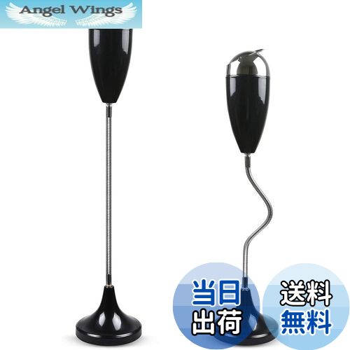 【送料無料】Ocaatech スタンド灰皿 ふた付き おしゃれ 屋外 室内 兼用 ステンレス 一個入り（ブラック）