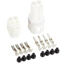 【送料無料】デイトナ(Daytona) MT防水コネクターセット 4極(TW200E/TW225E等) コネクター(オス・メス)1セット、端子x極数分、ワイヤーシールx端子分入り 96181