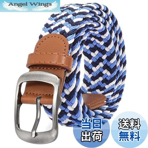 【送料無料】[JASGOOD] メンズベルト 編み込み メッシュベルト レディースベルト 男女兼用 伸縮あり 無..
