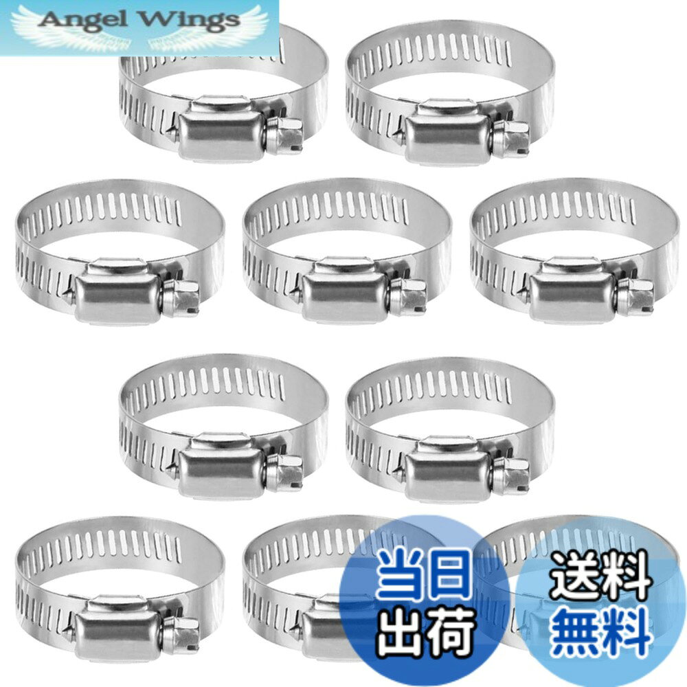 【送料無料】YFFSFDC ホースバンド 304ステンレス ホースクリップ Φ13-19mm対応 調整可能 強力固定 ネジタイプホース締め金 ホースバンド 汎用 （10個入り）