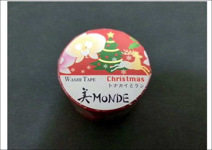 【トナカイとラン】　美MONDE　クリスマスシリーズ　金箔　カミイソ産商