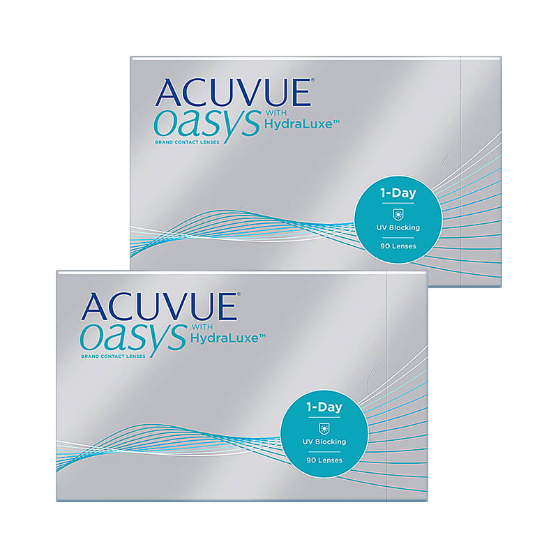 1day Acuvue Oasys ワンデーアキュビューオアシス (90枚入) HYDRALUXE ハイドラリュクス ワンデー オアシス ワンデーアキュビュー ワンデーコンタクト コンタクトレンズ クリアレンズ 透明 楽天 処方箋なし bc8.5 bc9.0 contact lens 近視 遠視