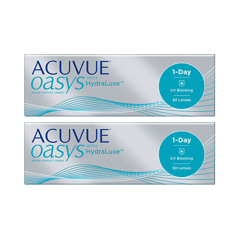 【2箱 送料無料】1day Acuvue Oasys ワンデーアキュビューオアシス (30枚入) HYDRALUXE ハイドラリュクス ワンデー オアシス ワンデーアキュビュー ワンデーコンタクト コンタクトレンズ クリアレンズ 透明 楽天 処方箋なし bc8.5 bc9.0 contact lens 近視 遠視