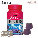 \全品P3倍★1日23:59迄/【4個 送料無料】UHAグミサプリ 【鉄&葉酸 30日分(60粒)】味覚糖 葉酸 サプリ 妊娠 葉酸サプリメント 妊活 妊婦 妊...
