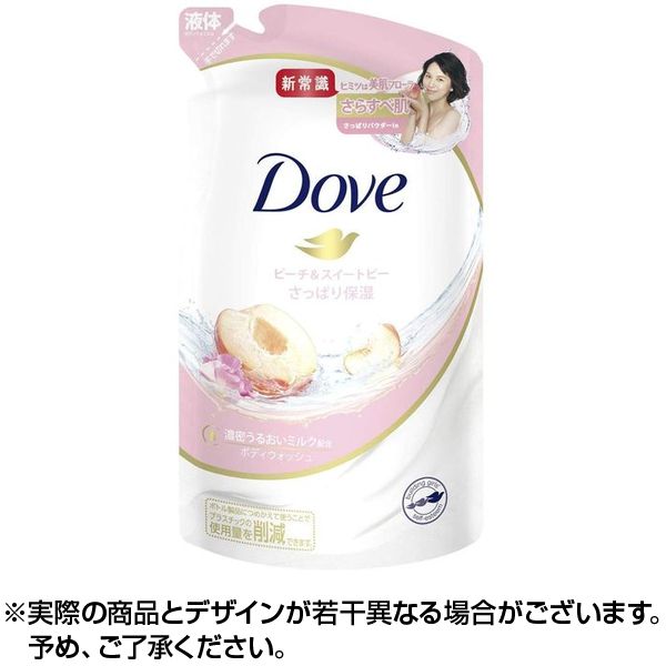 ★300円クーポン★Dove ダヴ ボディウォッシュ ピーチ＆スイートピー (詰替 360g) 詰め替え つめかえ ピーチ スイートピー ボディソープ ボディシャンプー シャンプー