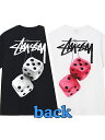 ステューシー ペアTシャツ 【輸入雑貨】ステューシーSTUSSY FUZZY DICE TEE カットソー 半袖 Tシャツ メンズ　レディース　並行輸入品　ホワイト　ブラック 海外雑貨 海外生活雑貨 インポート雑貨 海外グッズ 輸入ギフト インターナショナルグッズ 人気 おすすめ