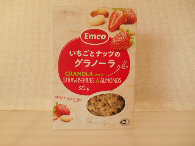 【輸入FOOD】Emco いちごとナッツのグラノーラ　内容量：375g　チェコ産