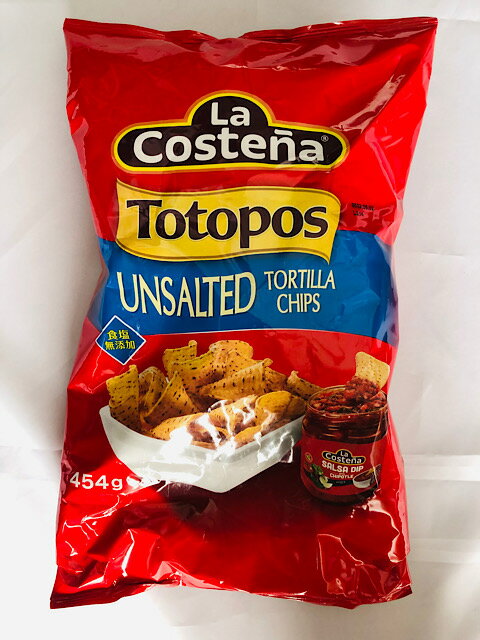 【輸入FOOD】メキシコ産　La Costena　Totopos　トルティーヤチップス　食塩無添加　454g　2022.05.22