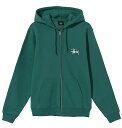 ステューシー BASIC STUSSY ZIP HOODIE 裏起毛　スウェット ジップパーカー　プルオーバー