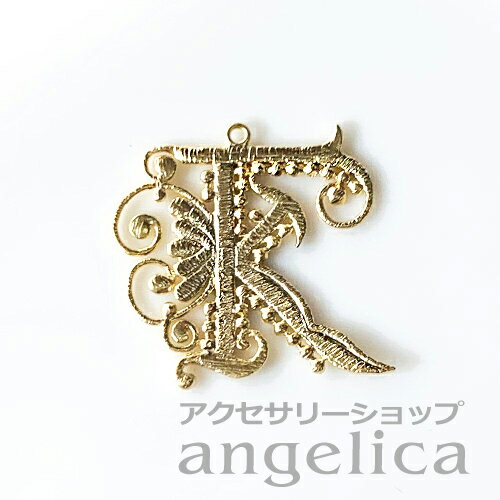 ペンダント イニシャル チャーム レース K 韓国製 韓国アクセサリー