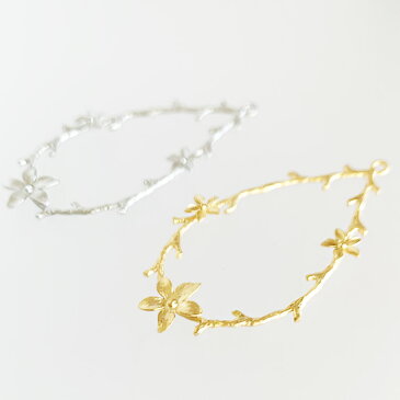 小枝 フラワー 花 ペンダント チャーム アクセサリーパーツ
