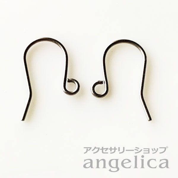 純チタン フックピアス 約12x17mm 1ペア 金属アレルギー対応 アレルギーフリー