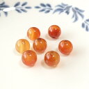 天然石 カーネリアン 6mm 6個