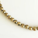 天然石 ヘマタイト ラウンドカット 4x4mm ゴールドプレート 10個