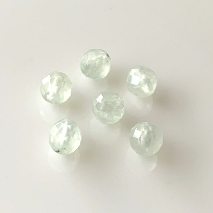 天然石 プレナイト ラウンドカット 6mm 6個
